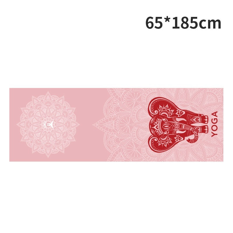 Serviette de yoga imprimée, serviette de yoga portable, serviette de yoga antidérapante et respectueuse de l'environnement - LUXARAH