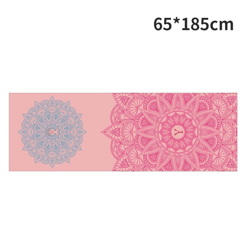 Serviette de yoga imprimée, serviette de yoga portable, serviette de yoga antidérapante et respectueuse de l'environnement - LUXARAH