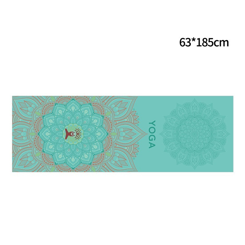 Serviette de yoga imprimée, serviette de yoga portable, serviette de yoga antidérapante et respectueuse de l'environnement - LUXARAH