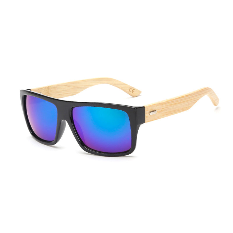 Lunettes de soleil rétro en bois et bambou pour hommes et femmes