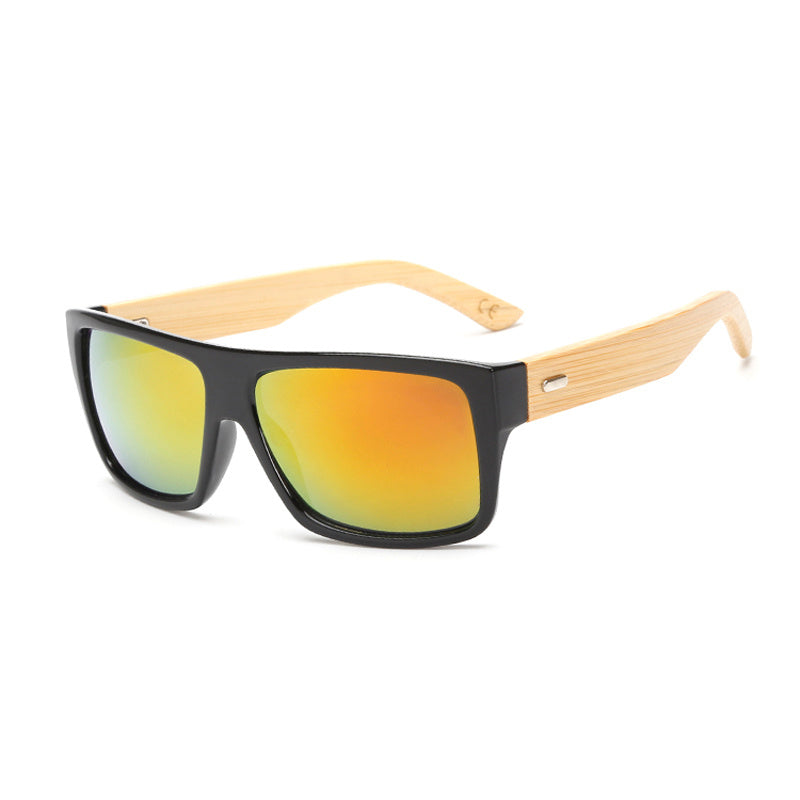 Lunettes de soleil rétro en bois et bambou pour hommes et femmes