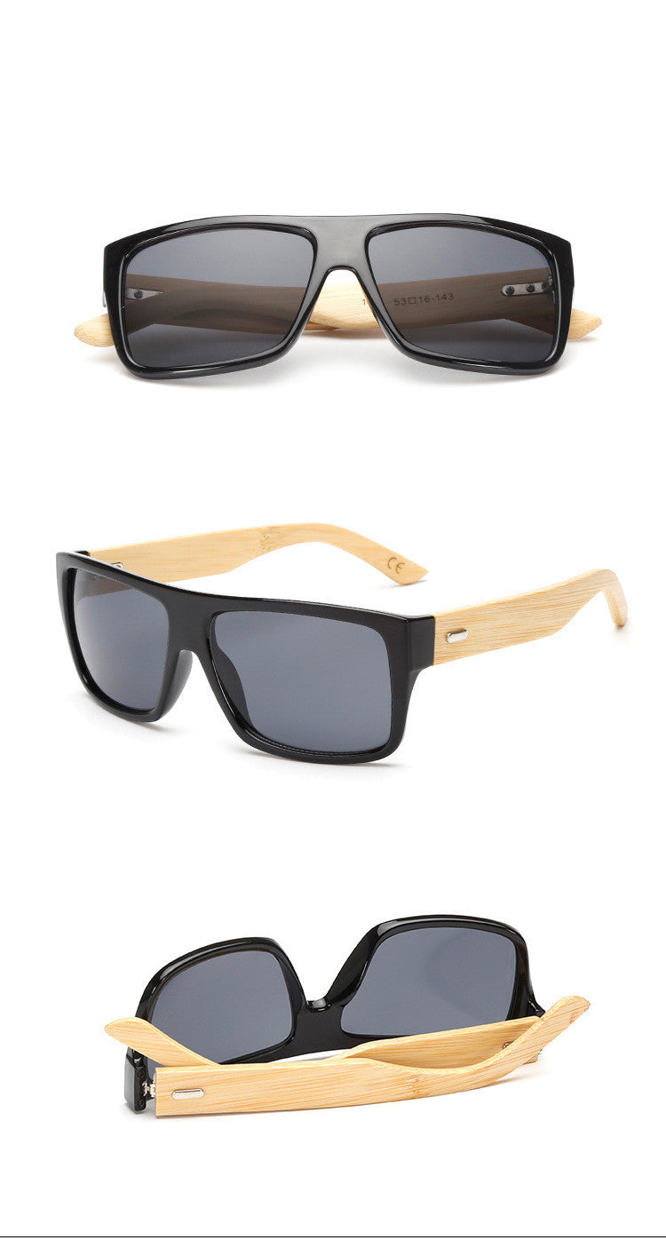 Lunettes de soleil rétro en bois et bambou pour hommes et femmes