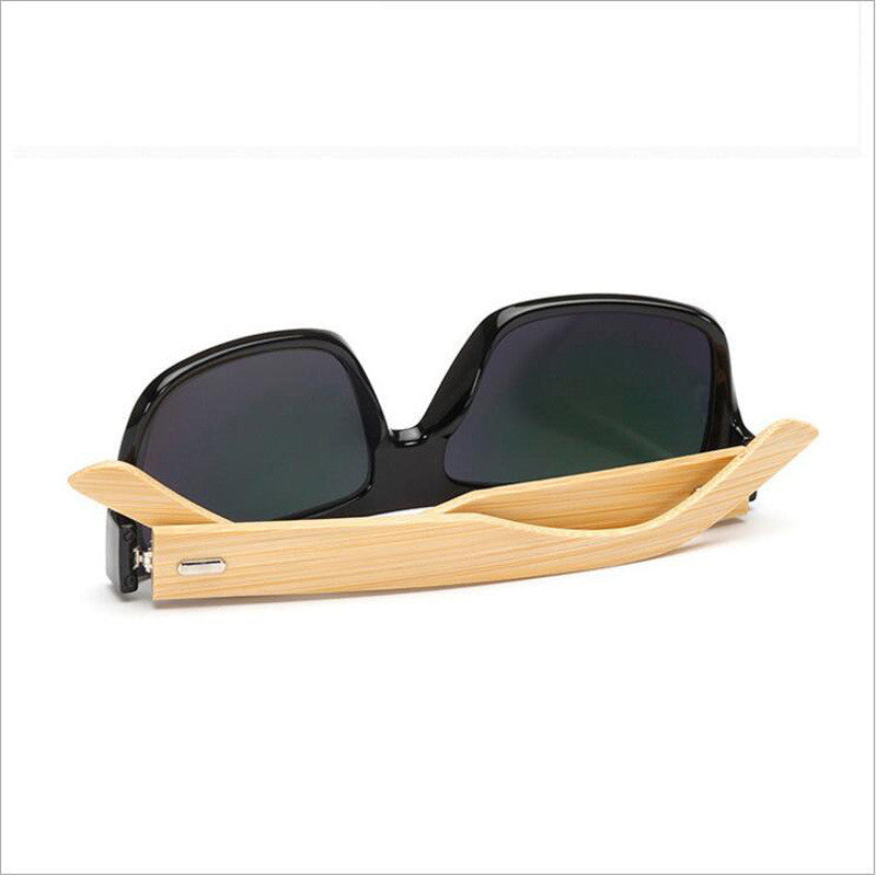 Lunettes de soleil rétro en bois et bambou pour hommes et femmes