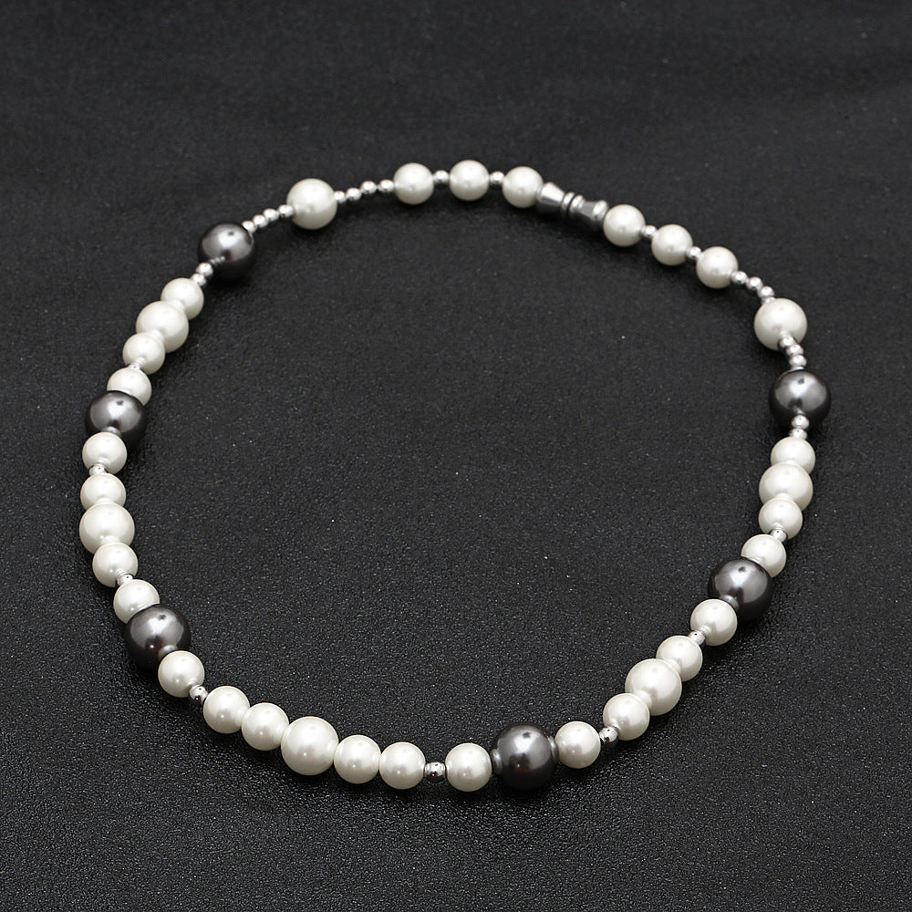Colliers de perles à coutures colorées pour hommes et femmes