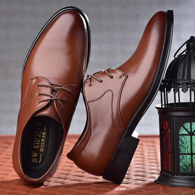 Chaussures noires à bout pointu pour homme - LUXARAH