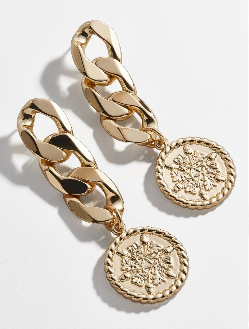 Boucles d'oreilles à tige en argent avec chaîne