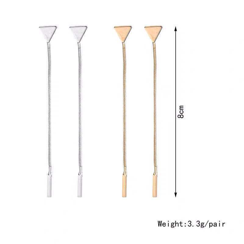 Boucles d'oreilles longues, boucles d'oreilles à pompons pour femmes, boucles d'oreilles triangulaires, petites boucles d'oreilles