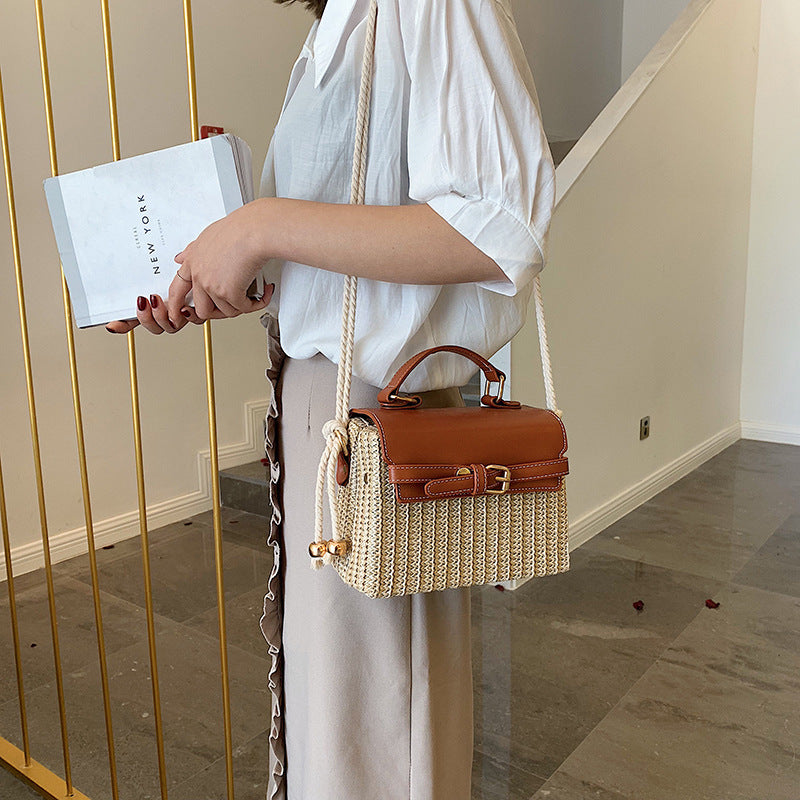 Sacs à main Fashion Box en rotin pour femmes - LUXARAH