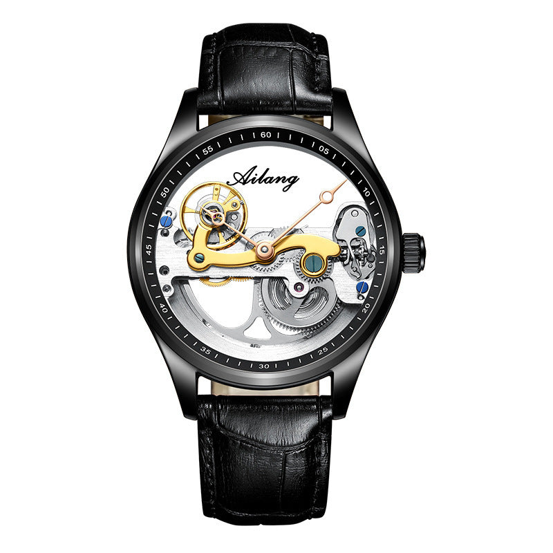Montre mécanique automatique pour homme, montre creuse créative, bracelet en silicone - LUXARAH