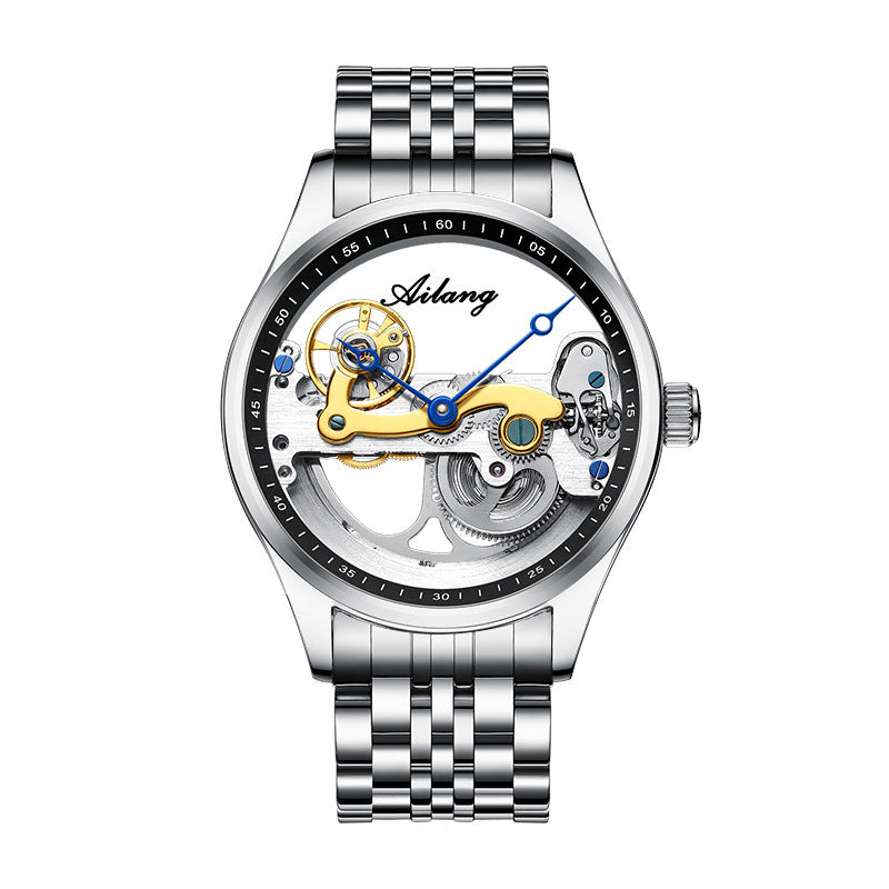 Montre mécanique automatique pour homme, montre creuse créative, bracelet en silicone - LUXARAH