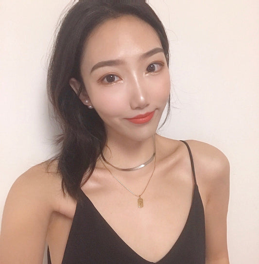 Colliers porte-bonheur numéro 7 pour femmes, en acier inoxydable, doré, carré, géométrique, cadeau d'anniversaire - LUXARAH