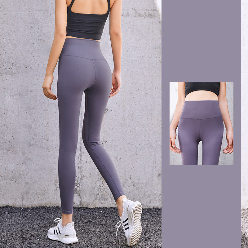 Pantalon de fitness skinny taille haute pêche - LUXARAH