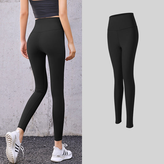 Pantalon de fitness skinny taille haute pêche - LUXARAH