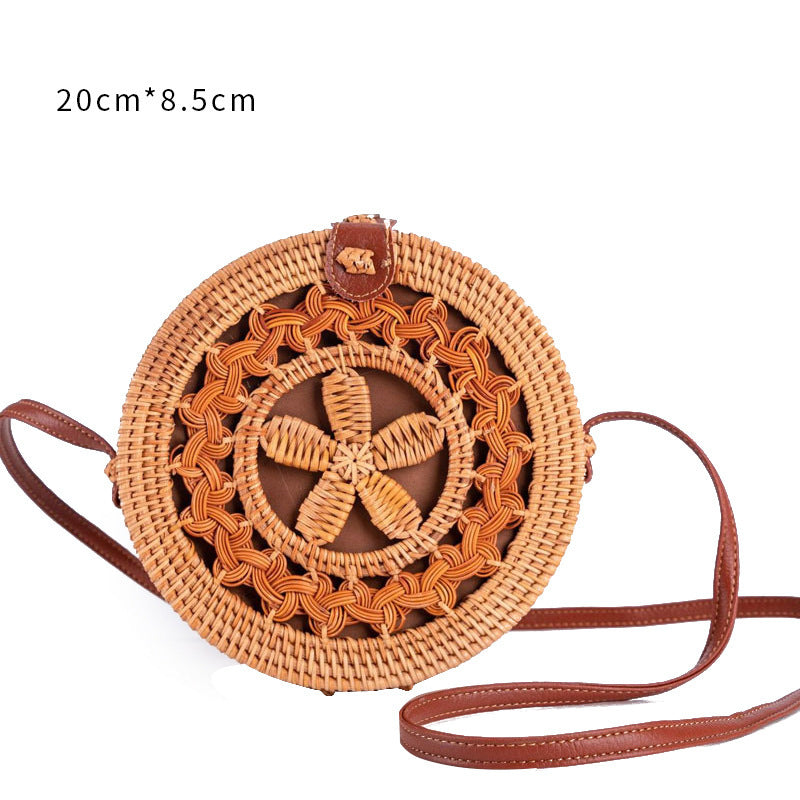 Sac en rotin diagonal à une épaule - LUXARAH