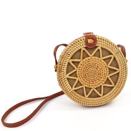 Sac en rotin diagonal à une épaule - LUXARAH