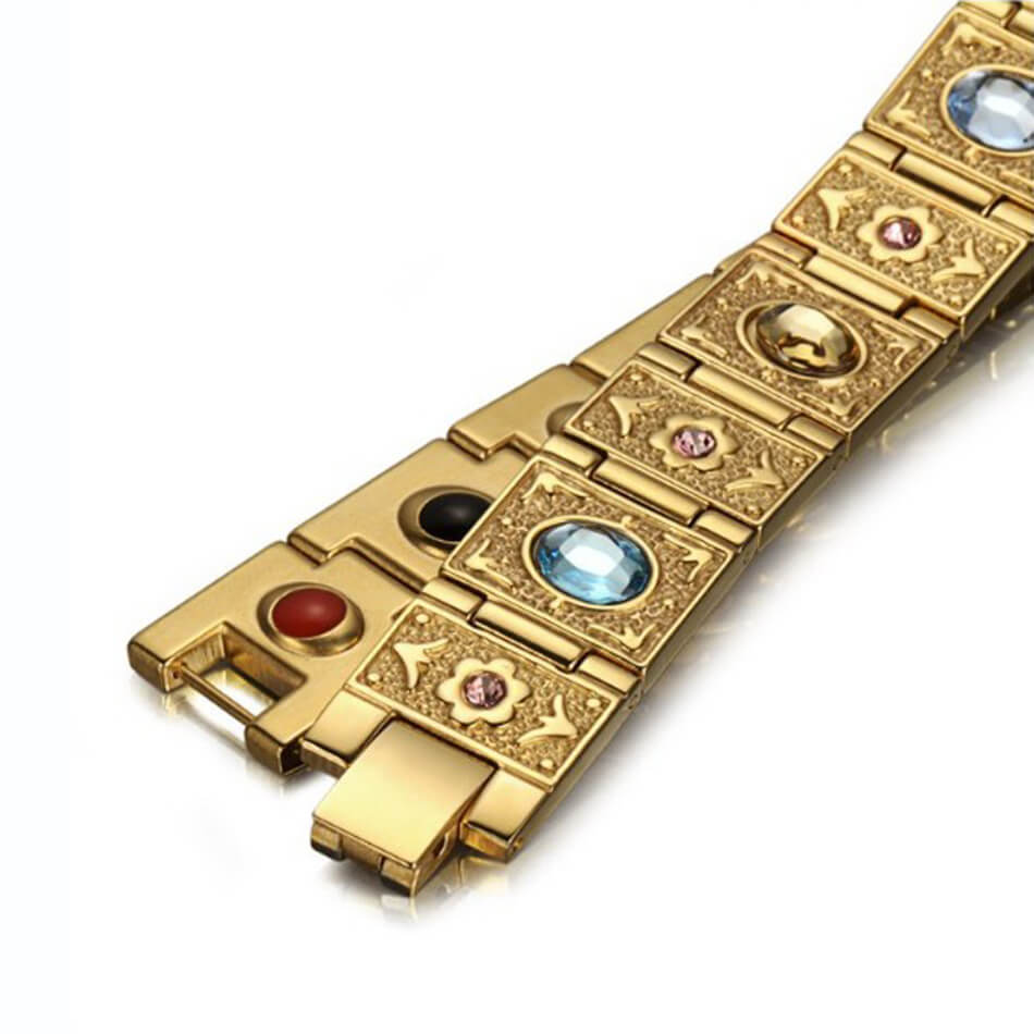 Bracelet en acier inoxydable, à énergie magnétique, en acier titane pour homme - LUXARAH