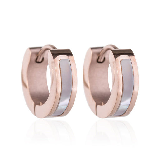 Boucles d'oreilles rondes noires - LUXARAH