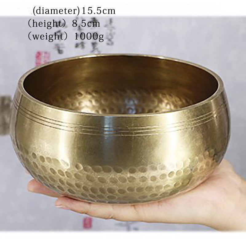 Instruments du Dharma du Népal, Bol sonore Bouddha, Bol de méditation de yoga, Bol chantant de thérapie sonore Cuivre pur - LUXARAH