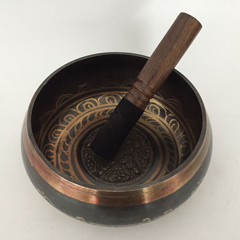 Bol de méditation népalais en cuivre pur, bol sonore de Bouddha - LUXARAH