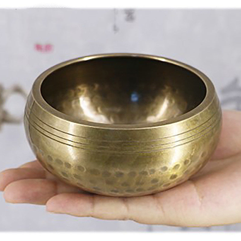 Instruments du Dharma du Népal, Bol sonore Bouddha, Bol de méditation de yoga, Bol chantant de thérapie sonore Cuivre pur - LUXARAH