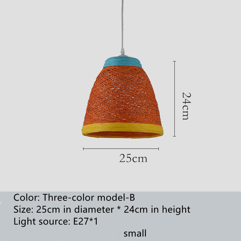 Lampe suspendue en rotin tissée en forme de boule pour café, restaurant, ferme, hot pot, bar