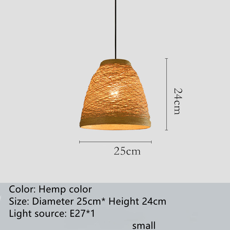 Lampe suspendue en rotin tissée en forme de boule pour café, restaurant, ferme, hot pot, bar