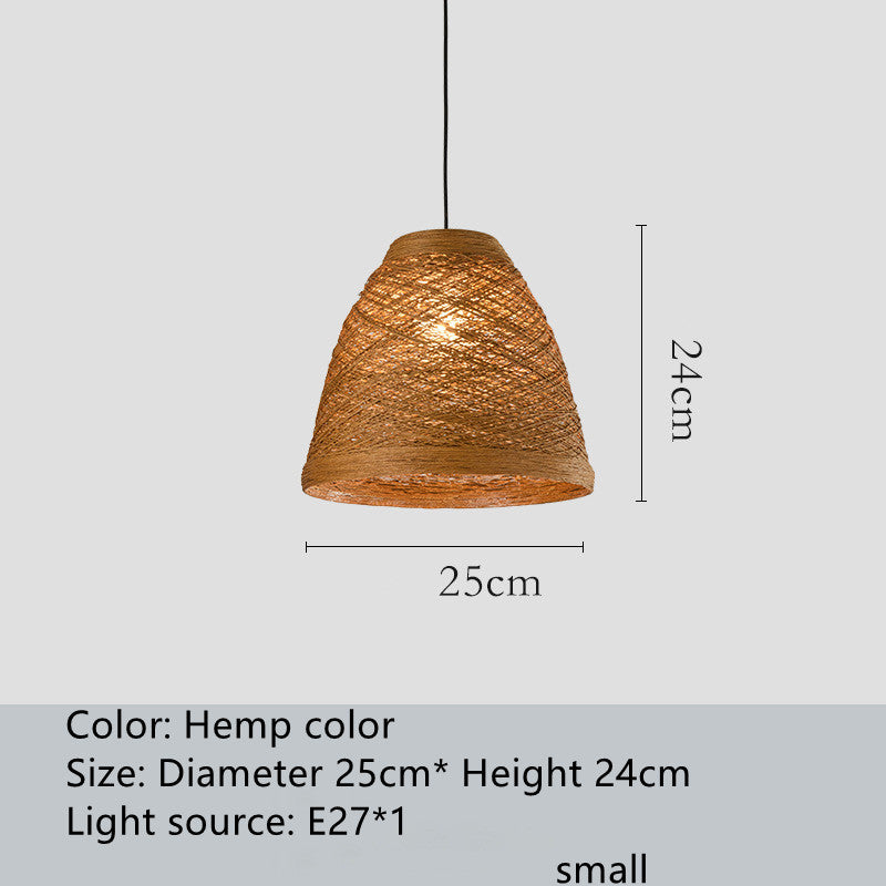 Lampe suspendue en rotin tissée en forme de boule pour café, restaurant, ferme, hot pot, bar