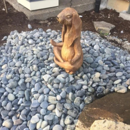Statue de Bouddha en résine représentant un lapin, style Art déco, idéal pour un espace de yoga