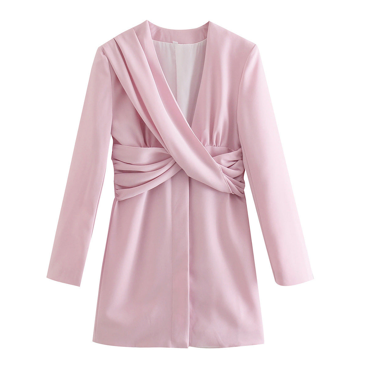 Robes décontractées à col en V, mode, robe cintrée, élégantes, manches longues, mini-robes - LUXARAH