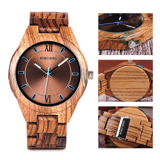 Montre en bois de bambou - LUXARAH
