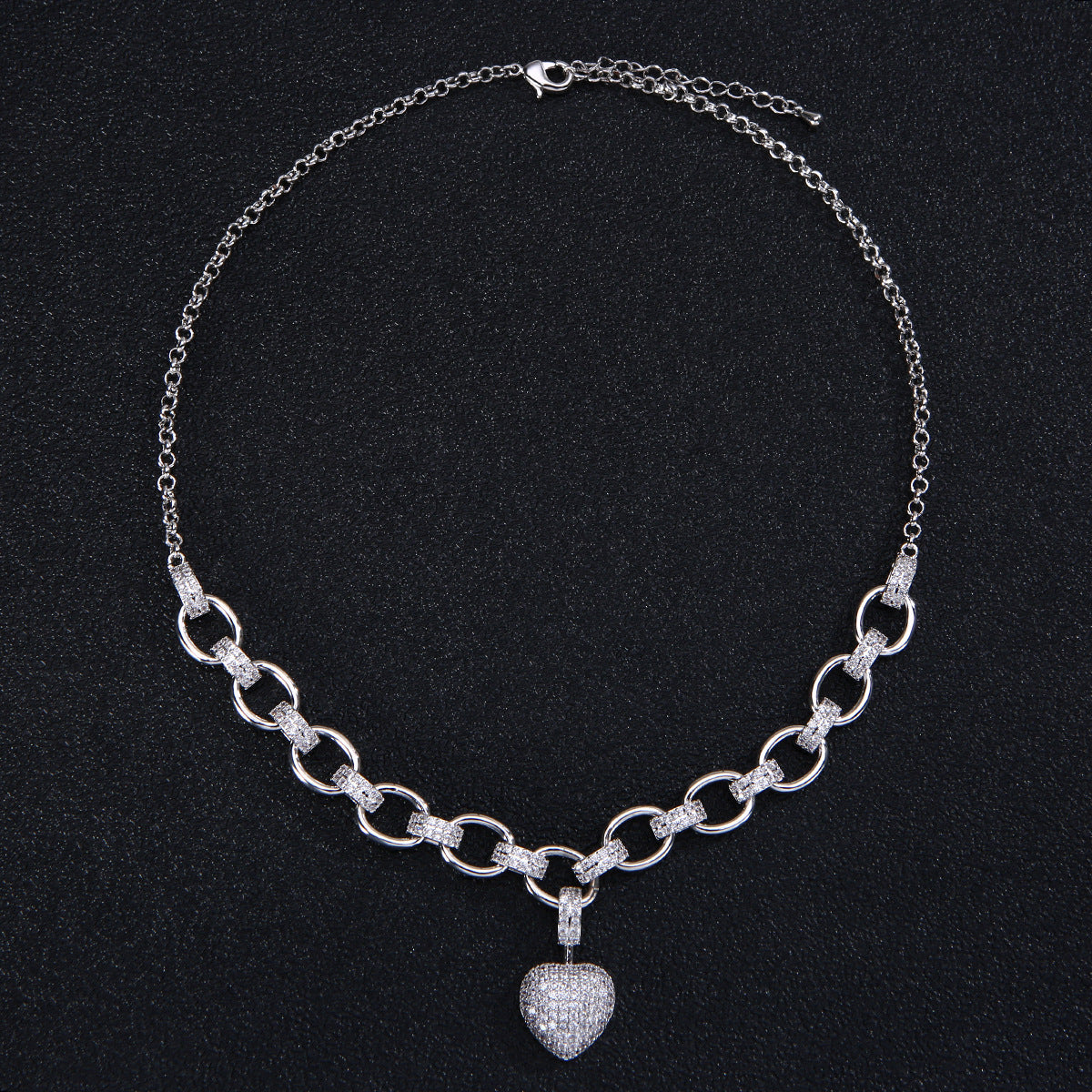 Parure de bijoux de luxe couleur or avec bracelets et colliers ras du cou en zircone cubique pour femme, bijoux de mariage - LUXARAH