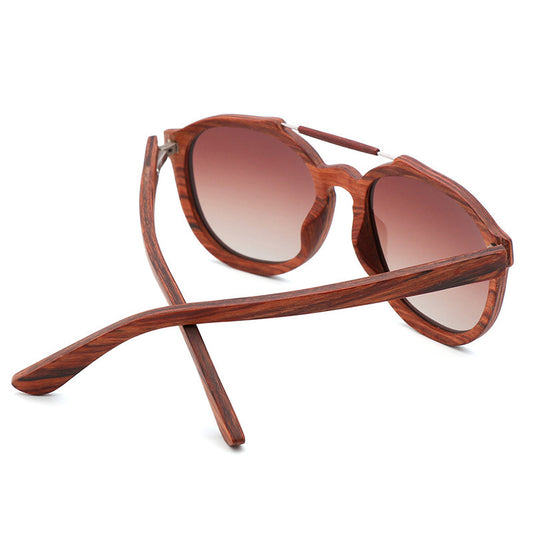 Lunettes de soleil tendance en bois de bambou - LUXARAH