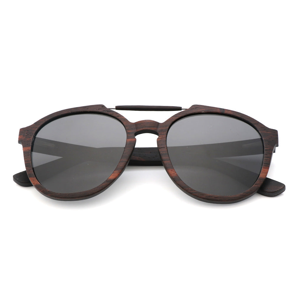 Lunettes de soleil tendance en bois de bambou