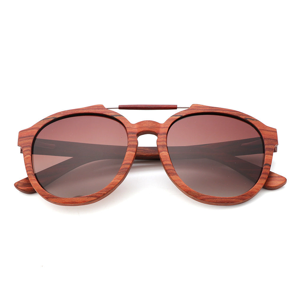 Lunettes de soleil tendance en bois de bambou