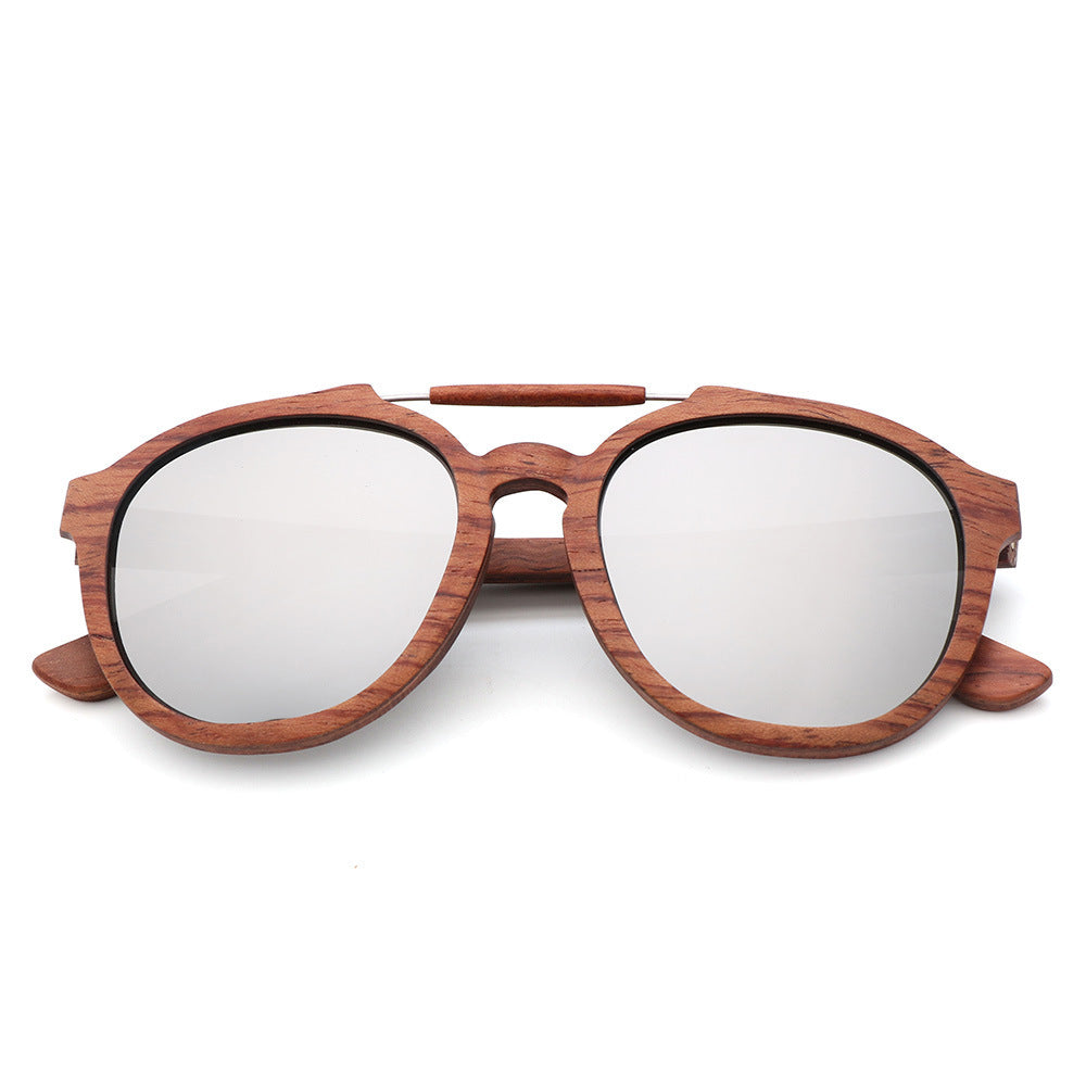 Lunettes de soleil tendance en bois de bambou
