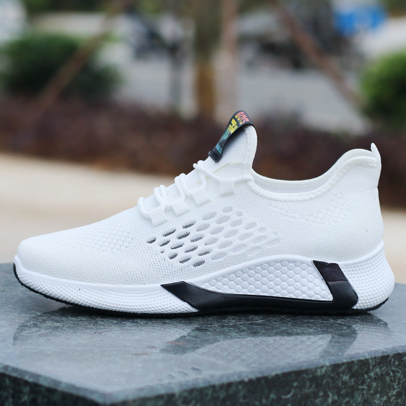 Nouvelles chaussures de sport pour hommes, respirantes, décontractées, en maille, confortables, à lacets, antidérapantes, basses, pour la course - LUXARAH