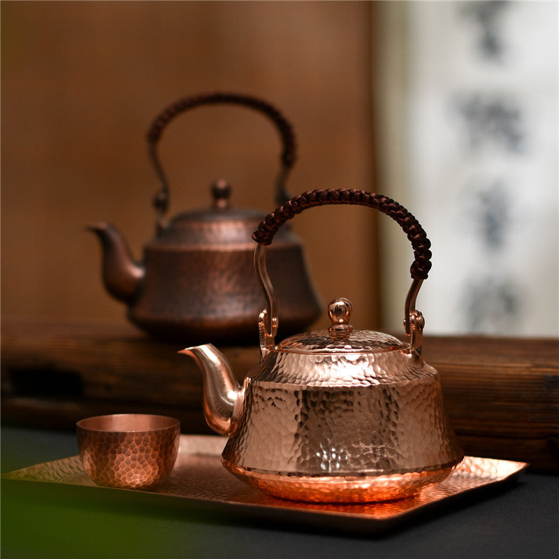 Petite théière en cuivre faite à la main Théière en cuivre pur Tiliang`, Infusion de thé - LUXARAH