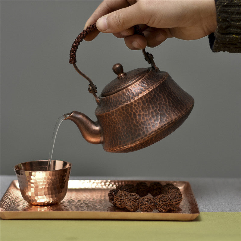 Petite théière en cuivre faite à la main Théière en cuivre pur Tiliang`, Infusion de thé - LUXARAH