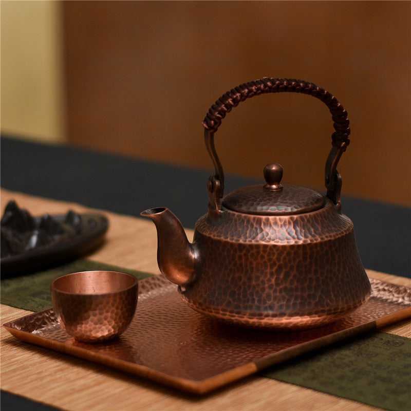 Petite théière en cuivre faite à la main Théière en cuivre pur Tiliang`, Infusion de thé - LUXARAH