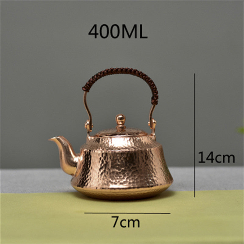 Petite théière en cuivre faite à la main Théière en cuivre pur Tiliang`, Infusion de thé - LUXARAH