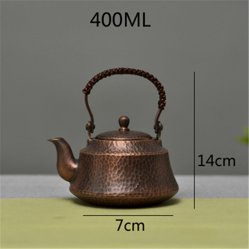 Petite théière en cuivre faite à la main Théière en cuivre pur Tiliang`, Infusion de thé - LUXARAH