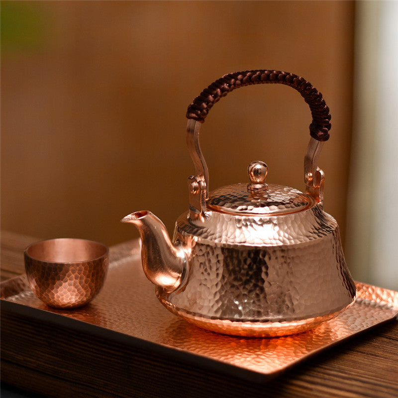 Petite théière en cuivre faite à la main Théière en cuivre pur Tiliang`, Infusion de thé - LUXARAH