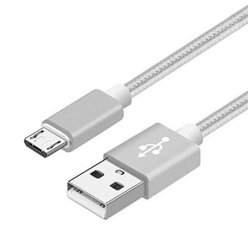 Compatible avec Apple, câble de données en nylon tressé V8