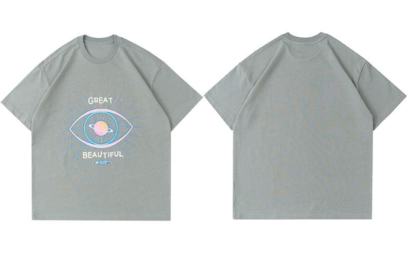T-shirt surdimensionné à manches courtes personnalisé Dream Eyes - LUXARAH