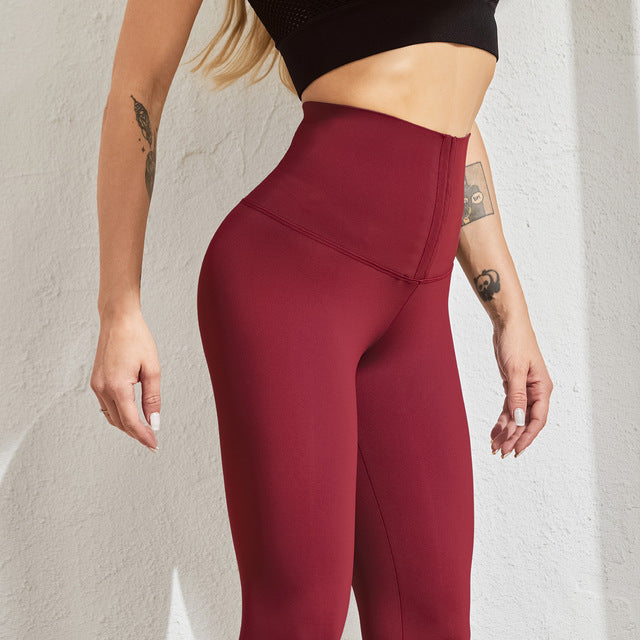 Leggings de sport sexy et slim pour femme, noirs - LUXARAH