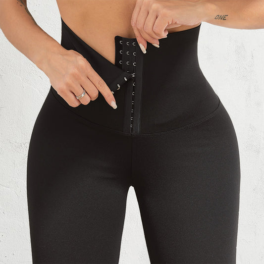 Leggings de sport sexy et slim pour femme, noirs - LUXARAH