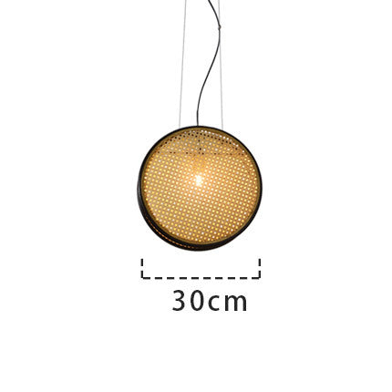 Lampes rétro créatives en rotin pour lustre de restaurant - LUXARAH