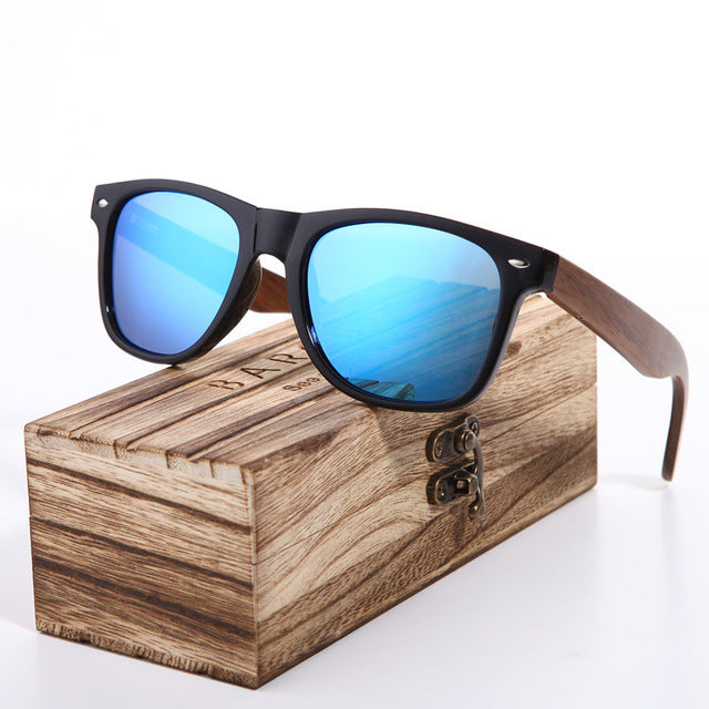 Lunettes de soleil polarisées en bois pour hommes