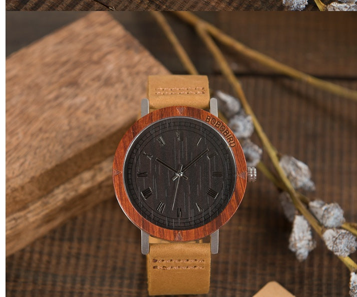 Montre en bois de bambou