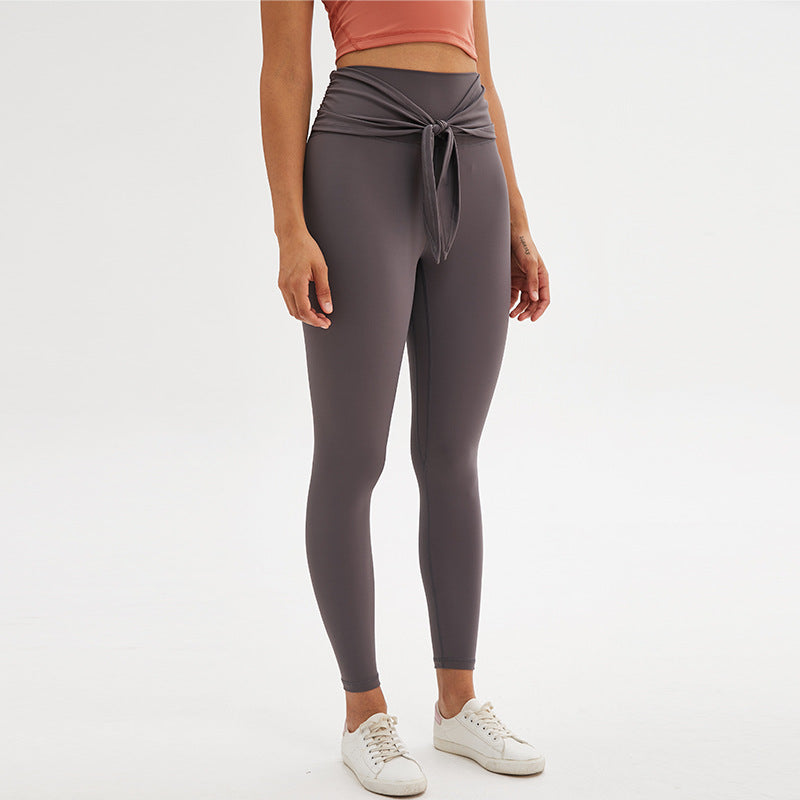 Pantalon de yoga legging à neuf points avec bretelles - LUXARAH